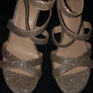 Gorgeous gold and silver high heels